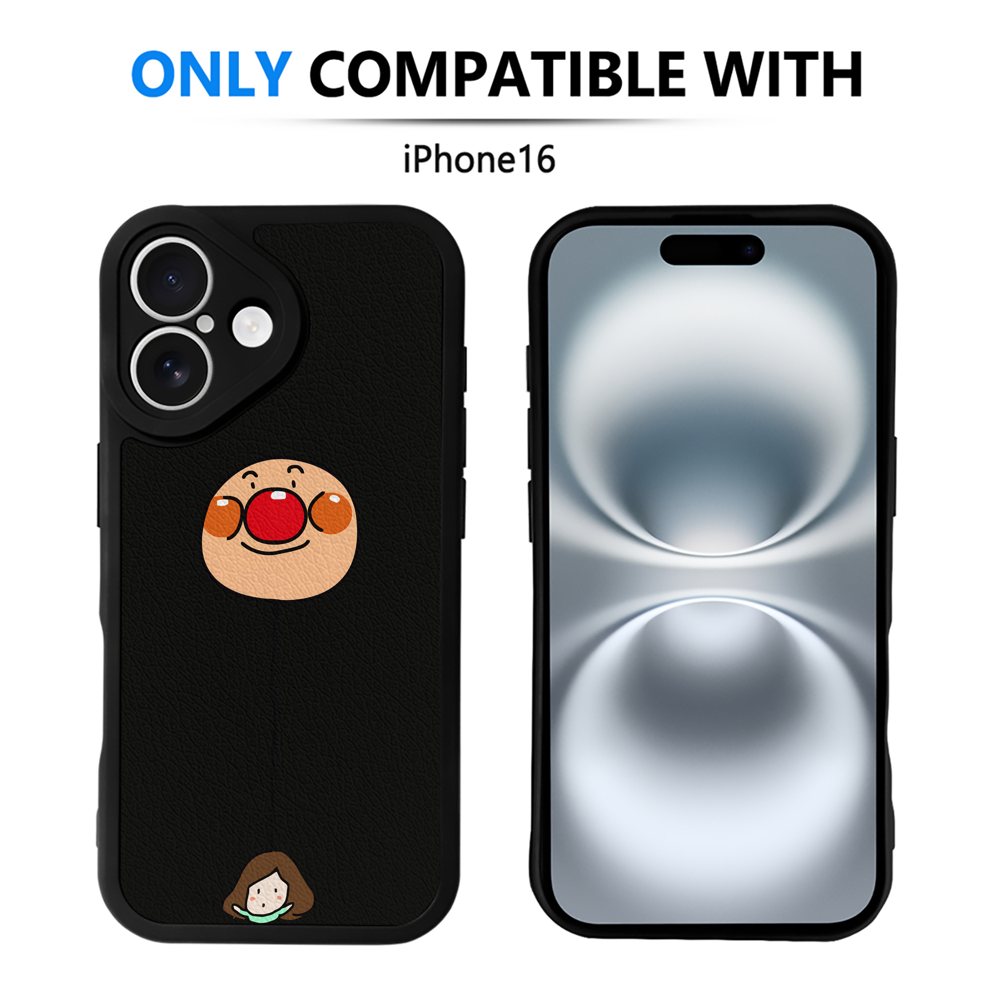 （画像用） アンパンマン Anpanman 【iPhone 16シリーズ対応】シリコンスマホケース（レザー調） 材質：シリコン